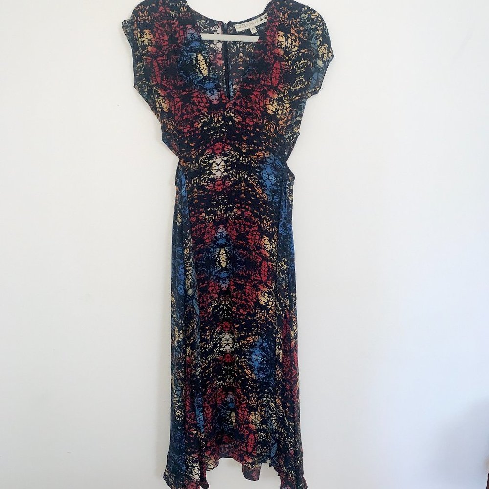 Karolina K Silk Maxi Dress with Waist Cutouts - xs